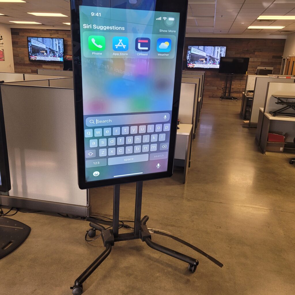 large touchscreen display